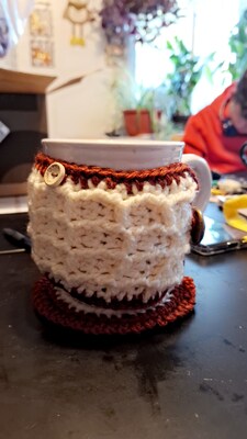 CROCHET CUP WARMER and COASTER - image2